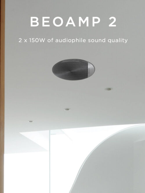 BeoAmp 2 provides an easy installation to power passive speakers from Bang & Olufsen.