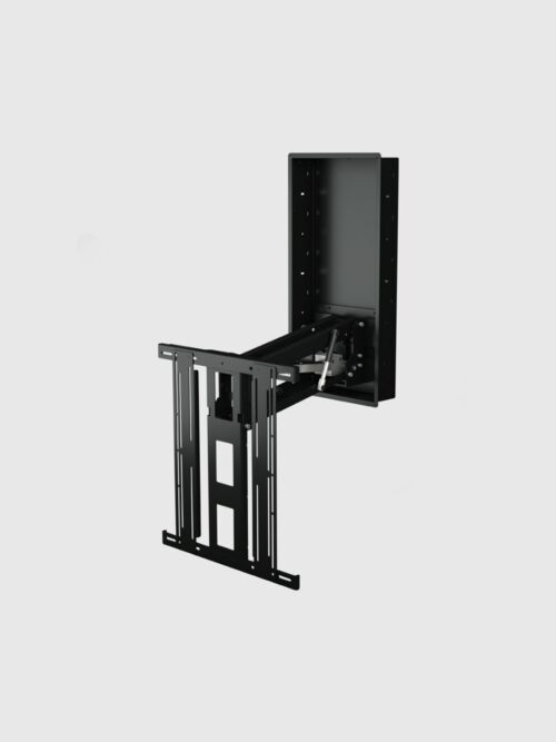 The Electric Advance and Drop TV Wall Mount with In Wall Box is a one of a kind bracket designed to move a flat screen vertically to a more desirable viewing height.