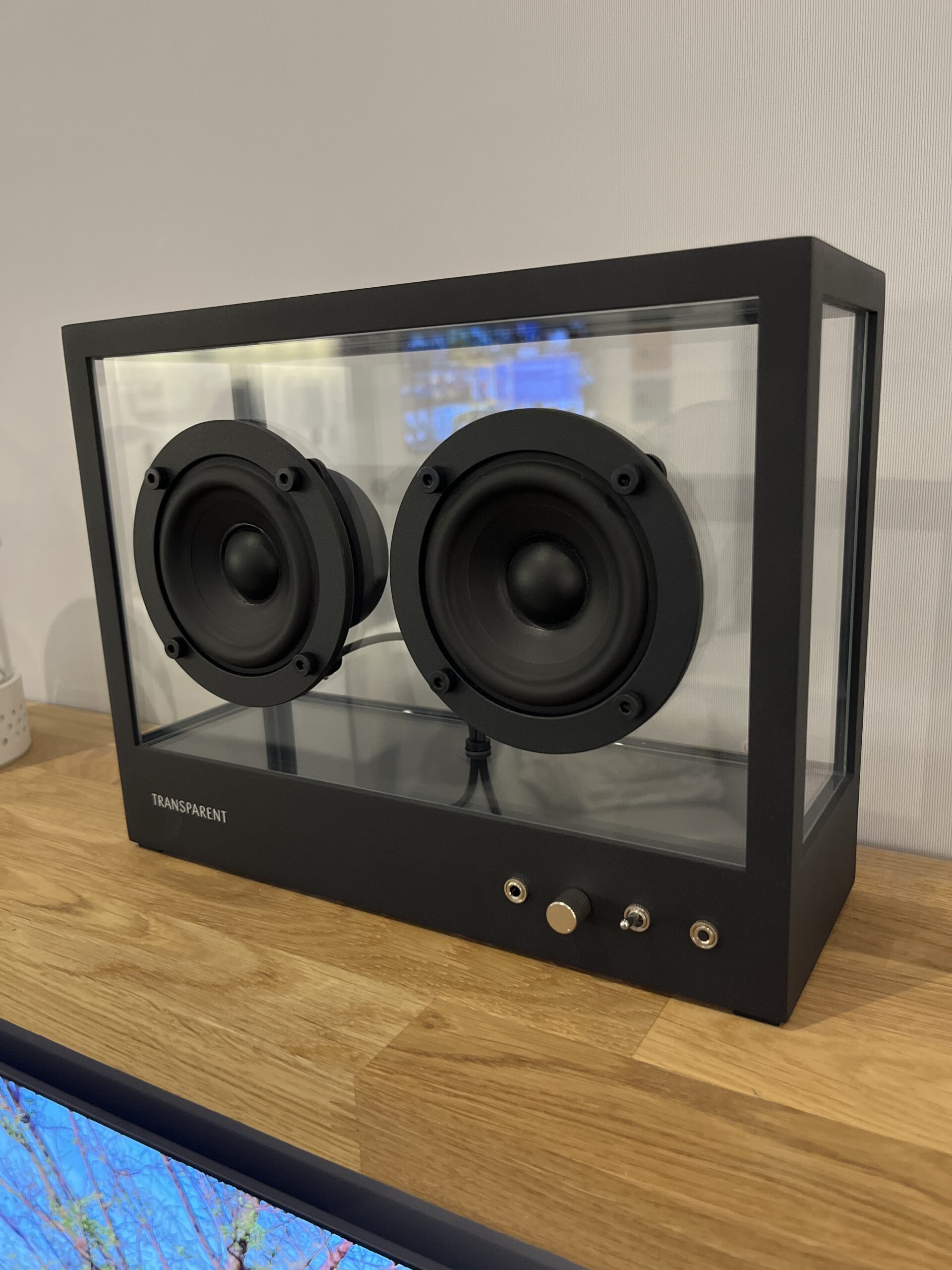 【美品】TRANSPARENT SMALL SPEAKER Small Transparent Bluetooth Speaker - Black – zen minded